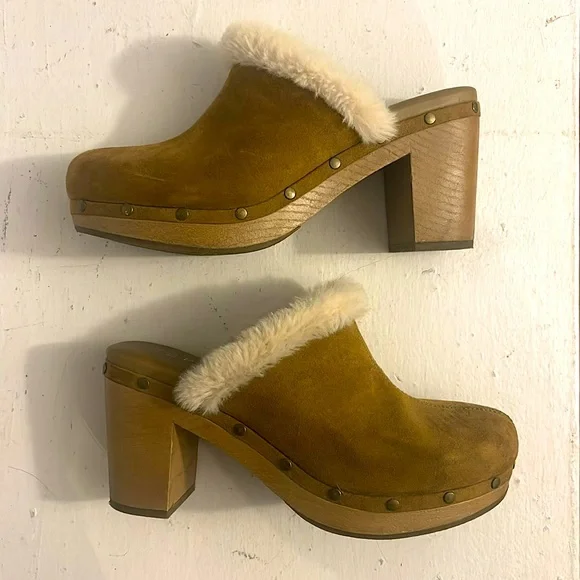 Spirit Heeled Fur-lined Clogs - Picture 2 of 2